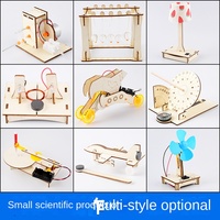 Juego de Juguetes Educativos de Ciencia y Tecnología para Niños, Inventos Pequeños de Madera, Experimentos Científicos STEAM, Rompecabezas DIY, Robot Hecho a Mano, Animales