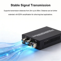 Mini Convertidor SDI a Fibra 3G, Extensor HD-SDI sobre Fibra, Sin Comprimir, 1080P, Compatible con Salida de Bucle SMPTE 424M/292M, Ranura SFP