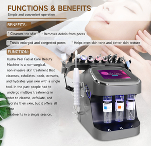 Appareil multifonctionnel 12 en 1 pour le soin du visage à jet d'oxygène avec blanchiment de la peau, anti-âge, nettoyage en profondeur, machine à oxygène à petites bulles - Product Image 4