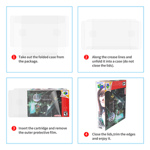 Caja Protectora Transparente de PET para Exhibición y Almacenamiento de Cartuchos de Juegos para Colección de <span class=keywords><strong>Nintendo</strong></span> <span class=keywords><strong>64</strong></span> o Super <span class=keywords><strong>Nintendo</strong></span> (N64/SNES) - Product Image 4