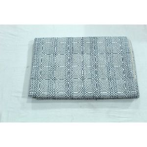 Lightweight Kantha Bedspread & <b>Quilt</b> <b>Handmade</b> Printed Cotton Washable Soft Eco-Friendly Home Decor Housewarming Gift - Product Image 4