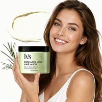 Masker Rambut Rosemary Mint Penguat dengan Biotin, Menutrisi Mendalam untuk Rambut Rusak dan Mengembang, Perawatan Ajaib Masker Rambut Rosemary