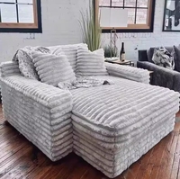 Minimalistisches Europäisches Samt-Einzelsitzsofa-Set Kompaktes Design für Apartments Sektionaler Stil