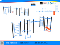 Équipement d'amusement extérieur personnalisable Bounce House Obstacle Course avec Pool Trade des fabricants