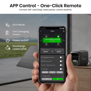 FOSSiBOT F1800 Stazione di Alimentazione Portatile 1024Wh LiFePO4 con Controllo App, Uscita AC 1800W, <span class=keywords><strong>Ricarica</strong></span> <span class=keywords><strong>Solare</strong></span> Ultra Veloce 1200W AC 500W - Product Image 4