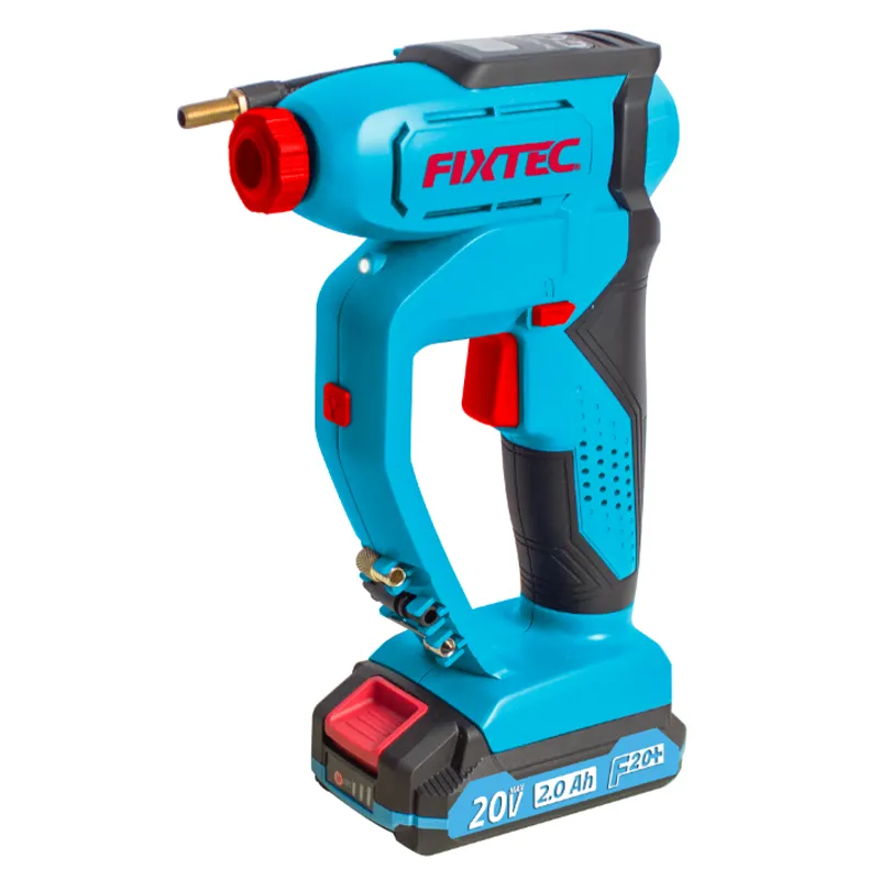 FIXTEC lastik şişirme taşınabilir araba için hava kompresörü 20V şarj edilebilir pil Powered el 150PSI hava pompası/motosiklet/e-bisiklet