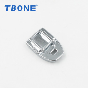Pied presseur en métal TBONE à tête ronde pour fermeture éclair invisible, pour machines à coudre, pièces d'équipement de traitement de vêtements - Product Image 1