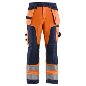 BLAKLADER - 156818115389C60 Pantalones artesanos de alta visibilidad naranja/Azul Marino-EAN 7330509402825 ROPA DE TRABAJO DE 2017 - Product Image 1