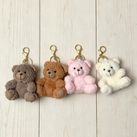 Mignon doux en peluche mini ours en peluche porte-clés dessin animé lapin lapin poupée jouets pendentif à breloque porte-clés porte-clés sac à dos