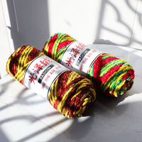 3 plis dégradé Chenille brillant fil épais fantaisie coton/acrylique crochet crochet pour bricolage pantoufles poupée écharpe tricot à la main