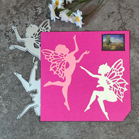 AAGU nuovo taglio metallo muore stampo Scrapbooking taglio Die carta invito danzante ragazza angolo carta di piume Craft taglio Die