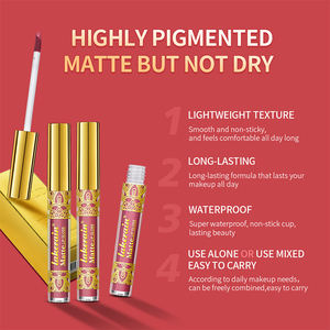 Huapan rouge à lèvres brillant à lèvres ensemble hydratant naturel étanche antiadhésif tasse mat brillant à lèvres ensemble de rouge à lèvres ensemble de rouge à lèvres - Product Image 4