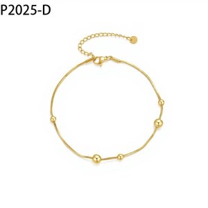 เอมี่ เอมี่สร้อยข้อมือแฟชั่น P2025 โซ่ชุบเงิน ลูกบอล ของขวัญเครื่องประดับคลาสสิกสำหรับผู้หญิง - Product Image 2
