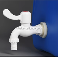Seau en plastique HDPE de 20L, 120L, 200L, forme carrée/cylindrique avec robinet de contrôle, qualité alimentaire, recyclable, baril à eau avec robinet