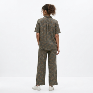 Conjunto de Pijama de Manga Corta para Mujer, Color Azul Claro, Sólido, con Botones, Ecológico, Transpirable, de Satén, de Secado Rápido, para Primavera/Verano - Product Image 3