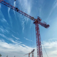 Grue à tour à plateforme plate HAISHAN 1.5T 25M avec moteur, boîte de vitesses et moteur à engrenages, grue de construction haute efficacité QTP20-HS2506P
