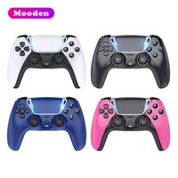 Manette de jeu sans fil Mooden P585 pour P5/PC/iOS/Android, double vibration, gâchettes adaptatives, pavé tactile, éclairage RGB, manette de jeu