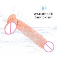 Dildo realista de PVC suave de 6 cm (2.36 pulgadas) con ventosa, juguete sexual para la masturbación femenina.