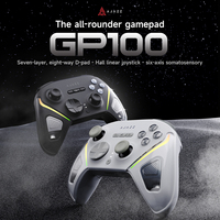 Manette de Jeu Sans Fil Ajazz GP100 avec Boutons Programmables, Moteur à Vibration Personnalisable et Capteur Gyroscopique pour PC et Ordinateur Portable (Gamer)