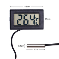 Termometer Digital tangki ikan, dengan Sensor suhu elektronik Mini LCD termometer Digital