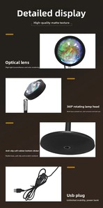 Lâmpada de Projeção SunsetLamp RGB LED com Controle Remoto por APP para Decoração Estética de Quarto e Fotografia, CE RoHS - Product Image 6
