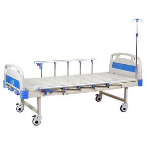 Équipement de mobilier d'hôpital en Chine Lit d'hôpital à 2 manivelles Lit d'hôpital manuel à deux fonctions Lit médical pour personnes âgées - Product Image 1