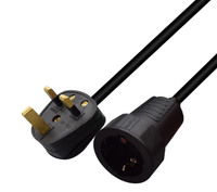 Câble d'alimentation secteur UK Standard 13A Fuse BS1363 Plug to Eu Schuko Cee 7/7 Female Socket Ac Power Supply Cord Power Cords Extension Cords
