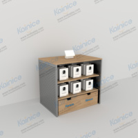 Kainice Présentoir autoportant en bois moderne Comptoirs de magasins de détail Accessoire de table de présentation pour téléphones portables