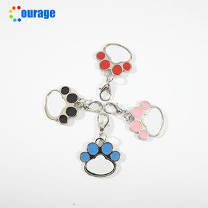 Etiqueta de identificación con <span class=keywords><strong>huella</strong></span> de gato para mascotas, etiquetas personalizadas con nombre, en blanco, gran oferta - Product Image 3