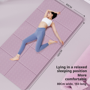 Tapis de yoga portable pliable antidérapant en TPE épaissi <span class=keywords><strong>pour</strong></span> usage domestique, 183 cm, 0,6 cm d'épaisseur, personnalisable <span class=keywords><strong>pour</strong></span> la remise en forme des débutants - Product Image 2