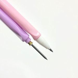 OEM Macron Color promocional único plástico bala lápiz de empuje buen barril de goma lápiz mecánico con sacapuntas 2mm - Product Image 6