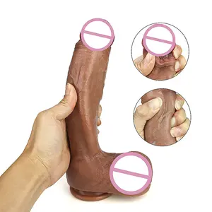 Suction Cup Liquid Silicone Rubber Super Huge Long Dildo Women Masturbation Sex Toy Adult Vibrate Big Penis Wand