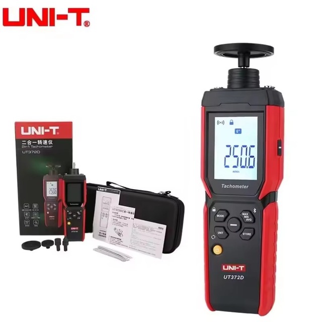 UNI-T UT372D Tachometer Laser Universal 2 in 1 Digital RPM Meter Contact & Non-contact Gauge Professional Rotational Speed Meter