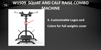 Machine à Squat et à Élévations de Mollets 2-en-1 en Titane de Qualité Commerciale, à Charge de Plaques, Robuste, pour Musculation des Jambes, Équipement de Gymnastique