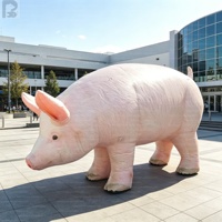 Modèle de mascotte gonflable géant personnalisé avec logo, réaliste, en forme de cochon, pour la publicité d'animaux d'élevage, de volailles, pour les foires/événements/ventes