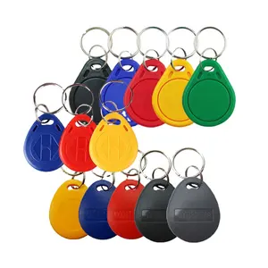 125KHz 13.56MHz Proximity ID Chip TK4100 Rfid Keychain NFC Key Fob Ring Rewritable RFID Tag Keyfob