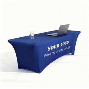 One-Piece Stretch Tablecloth with Heat Transfer Color Printing for Exhibition Promotion or Advertising <b>Table</b> Covers - Product Image 1