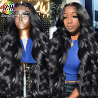Supplier Wig Rambut Asli Vietnam Hd Lace Closure Grosir 30 Inch 13x6 Hd Lace Frontal Wig Body Wave Wig Alami dengan Frontal