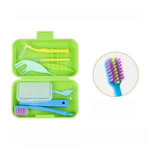 2025 7 pièces Portable maison gomme orthodontique soins bucco-dentaires voyage pliable interdentaire brosse dentaire Kit boîte de rangement protection - Product Image 1