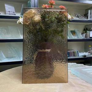 Verre de construction à motifs trempé clair classique de vente d'usine pour le salon extérieur pour une application de verre thermofusible à usage <span class=keywords><strong>solaire</strong></span> - Product Image 5