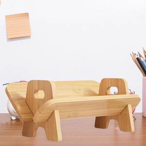 Estante de herramientas rústico Simple de madera maciza tipo de pie estante de escritorio ecológico plegable de tres niveles pequeño almacenamiento ahorro de espacio titulado - Product Image 3