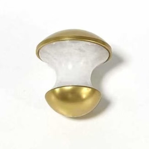 Fábrica Huizhou, venta al por mayor, jade blanco natural, hongo de metal, gua sha - Product Image 1