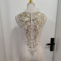 Accessoires de broderie en perles de soie humaine, maille lourde, papillon à perles dorées, paillettes, vêtements faits à la main, vêtements de mariage
