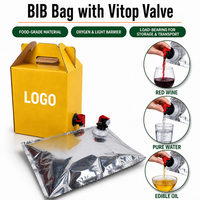 Sac BIB Aseptique Personnalisé avec Valve Vitop pour Vin et Huile Comestible, Emballage Bag-in-Box Anti-fuite, Vente en Gros