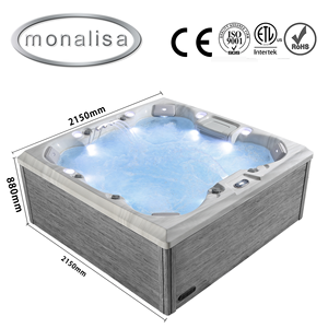 Bain à remous de luxe Monalisa China Factory, spa extérieur pour 6 à 7 personnes, lumière LED, système de contrôle <span class=keywords><strong>Bolboa</strong></span> Gecko, hydrothérapie - Product Image 1