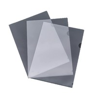 Carpeta de Archivo Transparente en Forma de L de PP Esmerilado de 16 milésimas de Pulgada, Tamaño A4, con Logotipo Personalizado Disponible para Documentos de Oficina, Exámenes Estudiantiles, Regalos