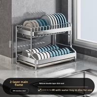 Support de rangement ménager en acier au carbone pour vaisselle et bols Support de rangement pour baguettes et couteaux Support de rangement pour ustensiles de cuisine Égouttoir pour ustensiles de cuisine