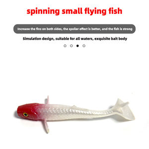 Luya-pez volador con cola en T, cebo suave flotante con cabeza de plomo, para pesca en el mar, lubina, pez mandarín, señuelo - Product Image 4