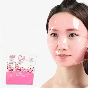 Groothandel Korea Hydrogel Gezichtsmasker Vel Whitening Hydraterende Roos Whitening Crystal Collageen Hyaluronzuur Gezichtsmasker