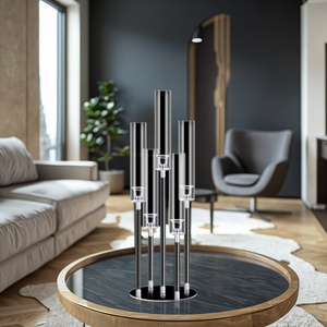 Fast Shipping Acrylic <strong>Candlesticks</strong> Pillar Taper <strong>Candlesticks</strong> for Living Room Dinner Table Decoration Fit <strong>LED</strong> Candle - Product Image 3